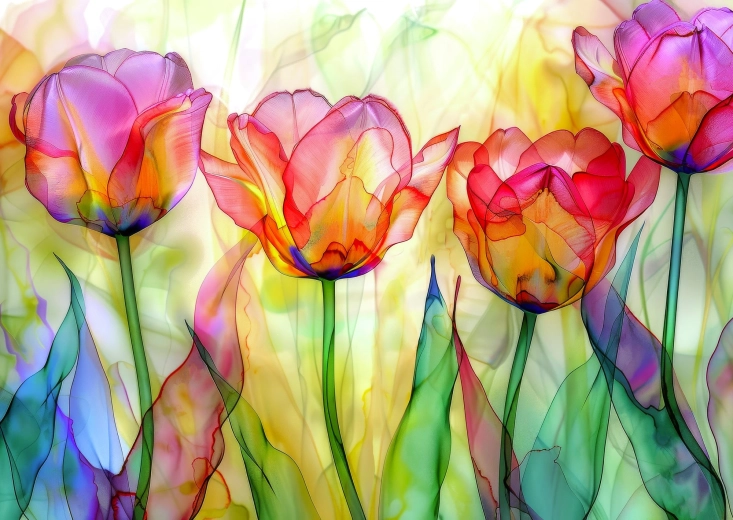Enjoy puzzel Tulpen tuin 1000 stukjes