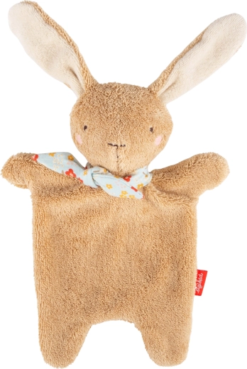 Sigikid katoenen knuffeldoekje konijn bruin 25 cm