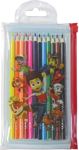 Paw Patrol kleurpotloden in afsluitbaar PVC-etui (12 stuks)