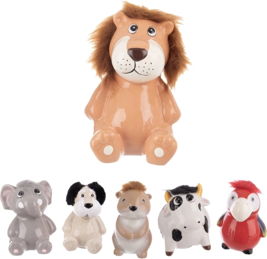 Spaarpot van dolomiet in dierenvorm – assorti 6 varianten