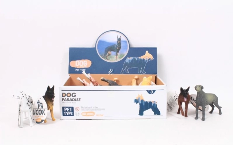 Dog Paradise realistische hondenfiguren 12,5 cm (12 stuks)