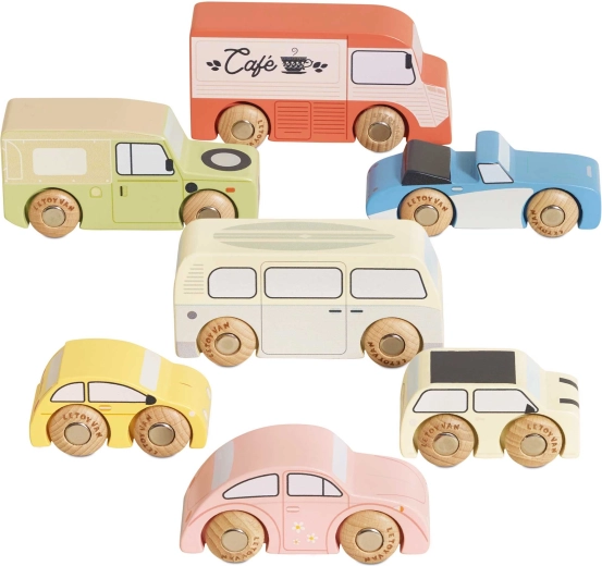 Le Toy Van vintage set houten autootjes