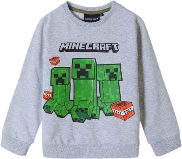 Grijze Minecraft-trui