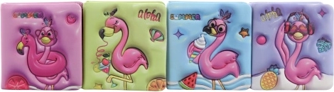 Notitieboekje met grappige flamingo