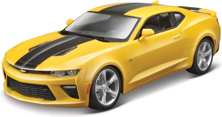 Maisto Chevrolet Camaro SS metalen model geel 1:18