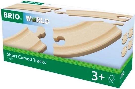 Brio korte bochten voor houten spoorbaan