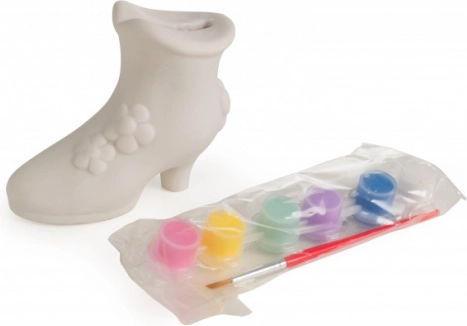 Creatieve set Spaarpot Schoentje om te schilderen