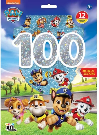 Metallische stickers en kleurplaten van Paw Patrol (100 stuks)
