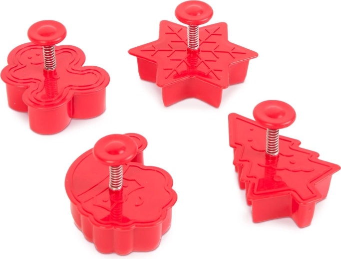Set springvormige uitsteekvormpjes voor koekjes - 4 stuks