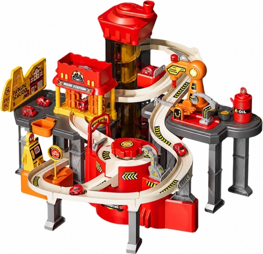 Meerlaagse garage met twee routes