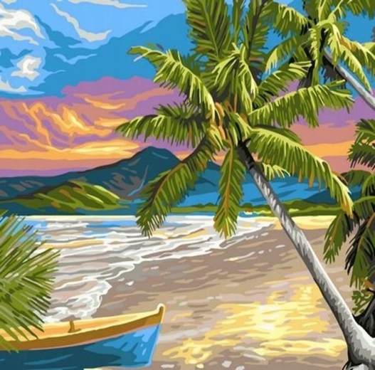 Norimpex schilderen op nummer Exotisch strand 40 × 50 cm