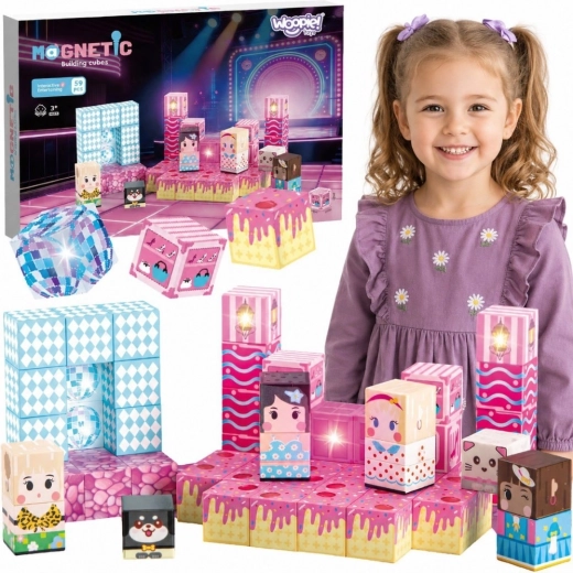 Woopie magnetische constructieblokken scène 59 stuks