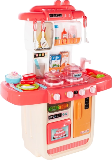 grote roze keuken met geluid