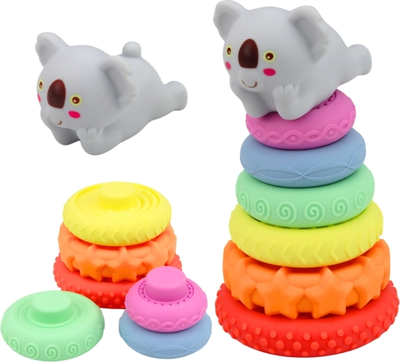 Stapelpiramide met koala voor fijne motoriek
