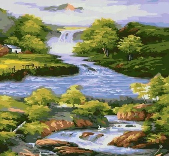 Norimpex schilderen op nummer Rivier 40 × 50 cm