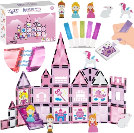 Woopie magnetische bouwset prinsessenkasteel 50 stuks