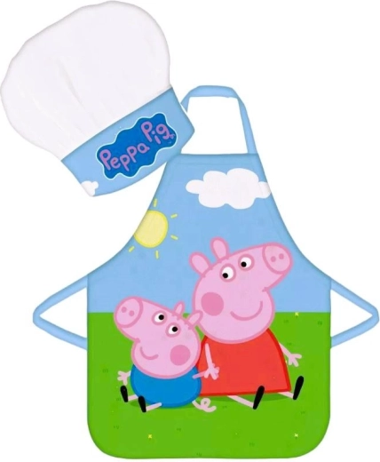 Kookset Peppa Pig (schort en koksmuts)