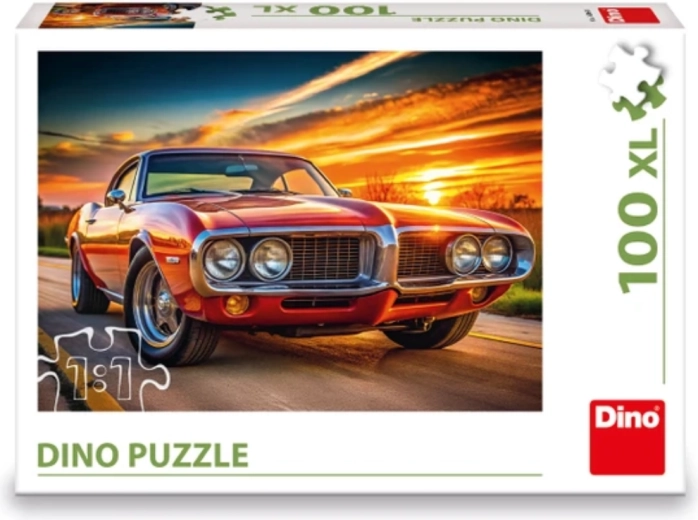 Dino puzzel Firebird bij zonsondergang XL 100 stukjes