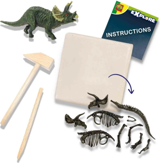Zet het triceratops-skelet in elkaar