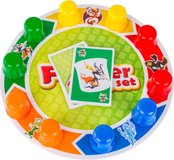 Kleurrijk bord, kaarten en accessoires in één verpakking