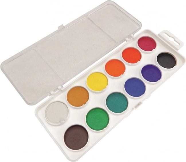 Waterverf KOH‑I‑NOOR 12 kleuren Ø 30 mm