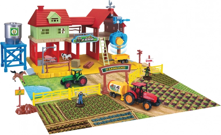 Boerderijset – kinderboerderij met tractors, gebouw en dieren