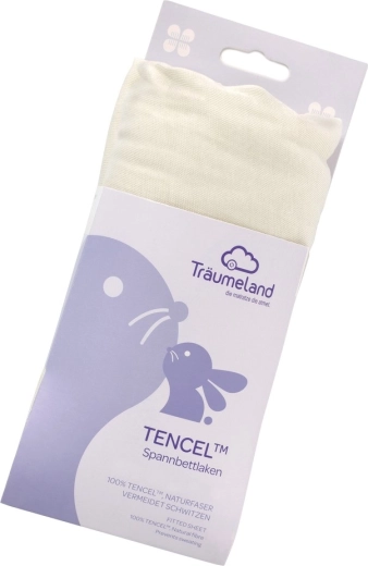 Träumeland hoeslaken Tencel 40 × 90 cm mint