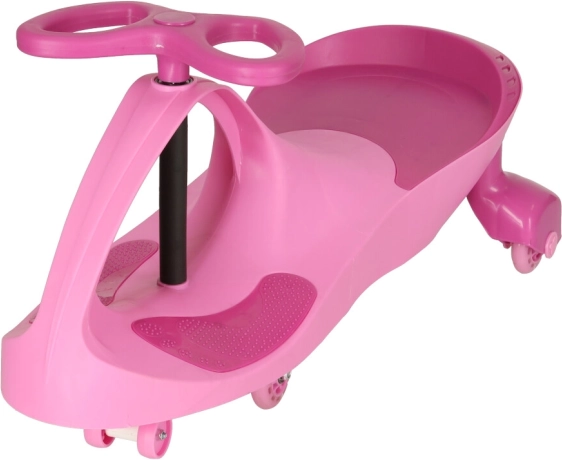 Roze kinderloopfiets met verlichte LED-wielen