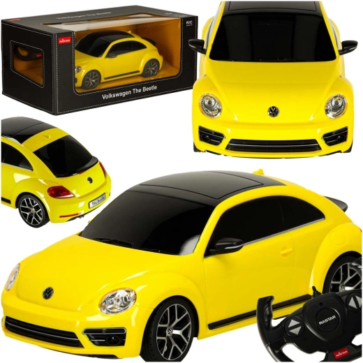 Op afstand bestuurbare auto Rastar Volkswagen Beetle 1:14 geel