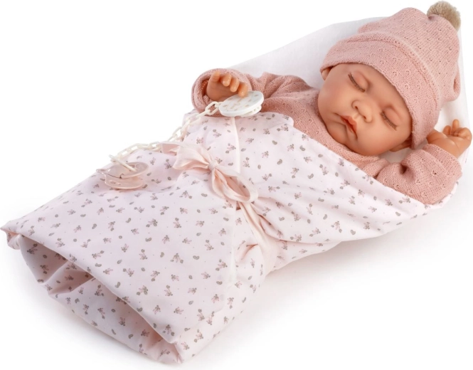 Antonio Juan Luna slapende realistische babypop 42 cm