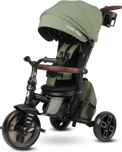 Qplay driewieler Comfo Max 7-in-1 olijfgroen (10–72 maanden)