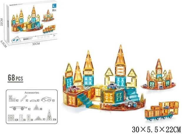 Magnetische bouwset met 68 onderdelen
