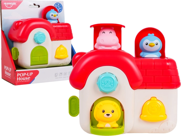 Multifunctioneel huisje met springende dieren