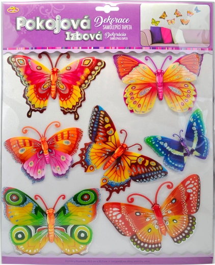 Muurstickers met 3D vlindereffect, set van 12 stuks