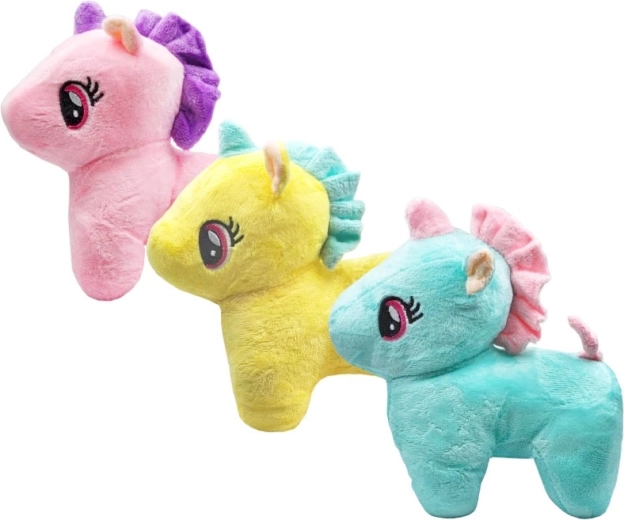 Pluchen paardje met geborduurde oogjes 17 cm