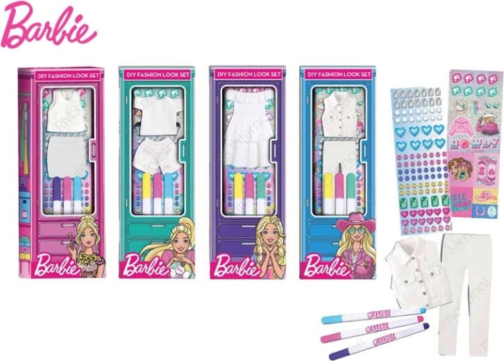 Barbie modeaccessoires met stiften – creatieve set in een doosje