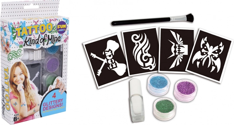 Glittertattoo-set voor meisjes