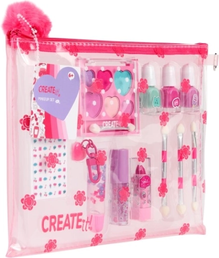 Praktisch transparant tasje met bloemen