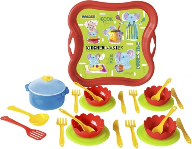 Grote set voor de lunch