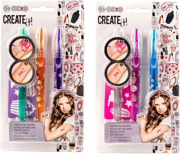 Create It! geparfumeerde stiften voor tijdelijke tatoeages