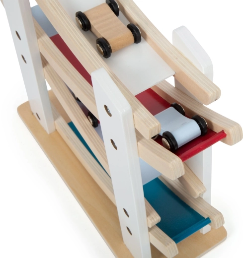 Vier kleurrijke autootjes inbegrepen