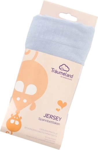 Träumeland jersey hoeslaken 40 × 90 cm lichtblauw