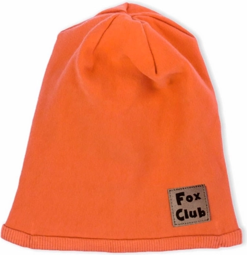 Baby katoenen mutsje Nicol Fox Club oranje