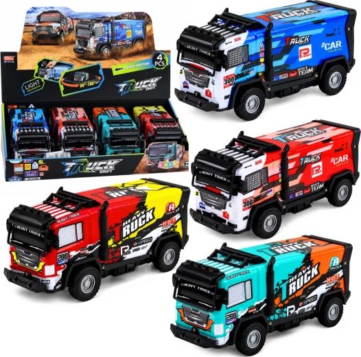 Terrein kindertruck met licht, geluid en frictieaandrijving