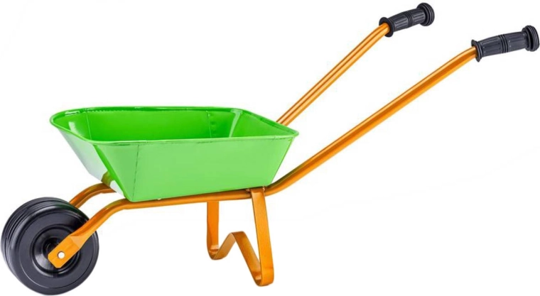 Merkur kinder metalen kruiwagen groen-oranje - 1 stuk