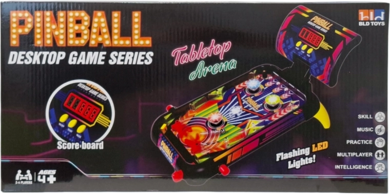 Pinball-arcadespel met LED-effecten - 1 stuk