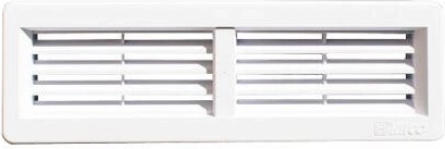 Ventilatierooster 220 × 55 mm wit
