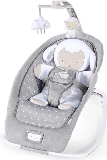 Ingenuity vibrerend wipstoeltje met melodie Cuddle Lamb 0m+ tot 18 kg