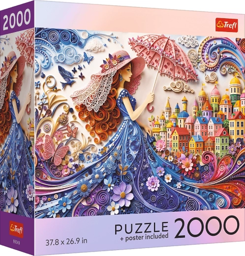 Trefl Puzzle USA Collection: Dame met parasol, 2000 stukjes