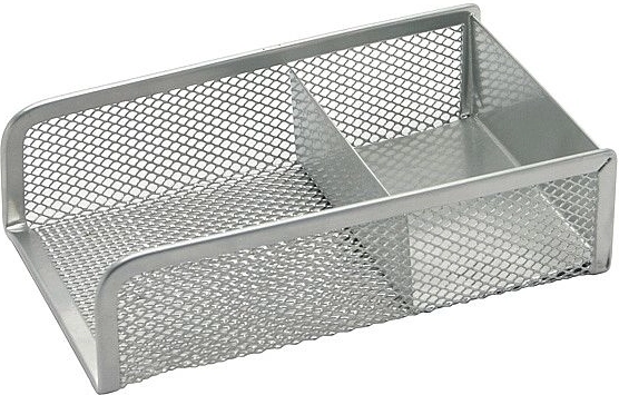 Metalen standaard voor notities en paperclips, zilver
